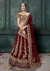 Maroon Lehenga